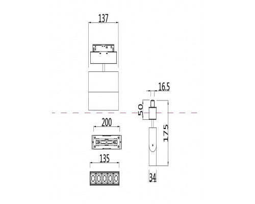 Светильник на штанге Maytoni Points TR015-2-10W4K-B