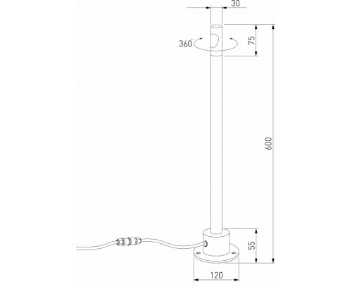 Наземный низкий светильник Elektrostandard Latent a066695