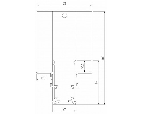 Соединитель угловой внутренний для треков встраиваемых Elektrostandard Slim Magnetic a067507