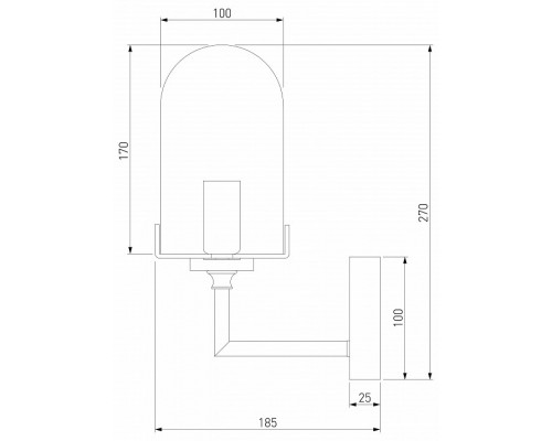 Бра Eurosvet Pluto 60156/1 хром