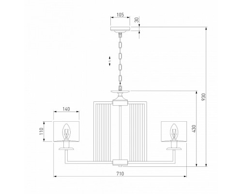 Подвесная люстра Eurosvet Fargo 60123/6 хром Smart