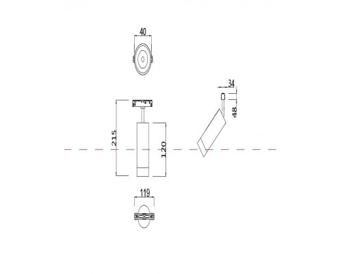 Светильник на штанге Maytoni Focus LED TR019-2-7W3K-B