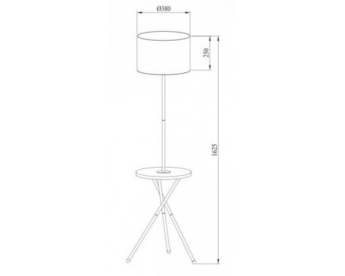 Торшер с полкой Arte Lamp Combo A2070PN-1BK