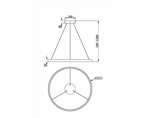 Подвесной светильник Maytoni Rim MOD058PL-L42BK