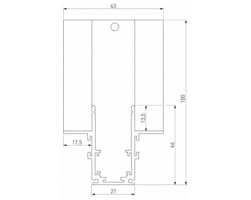 Соединитель угловой внутренний для треков встраиваемых Elektrostandard Slim Magnetic a067498