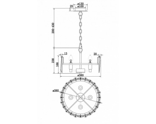 Подвесной светильник Maytoni Puntes MOD043PL-04CH