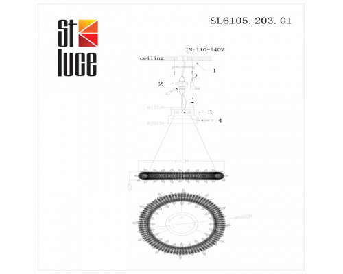 Подвесной светильник ST-Luce Lucchero SL6105.203.01