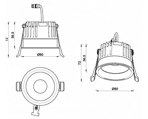 Встраиваемый светильник iLedex Mars 112-12W-D80-4000K-24DG-WH