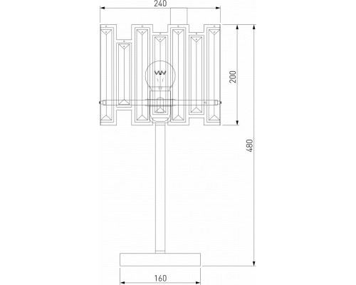 Настольная лампа декоративная Bogate's Cella 01148/1 Strotskis