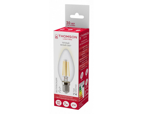 Лампа светодиодная Thomson Filament Candle E14 7Вт 2700K TH-B2067