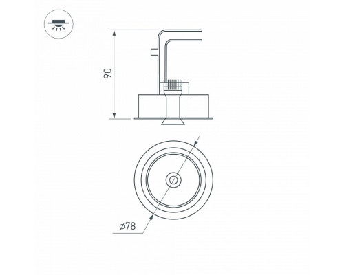 Встраиваемый светильник Arlight CL-SIMPLE-R78-9W Warm3000 (BK, 45 deg) 028147