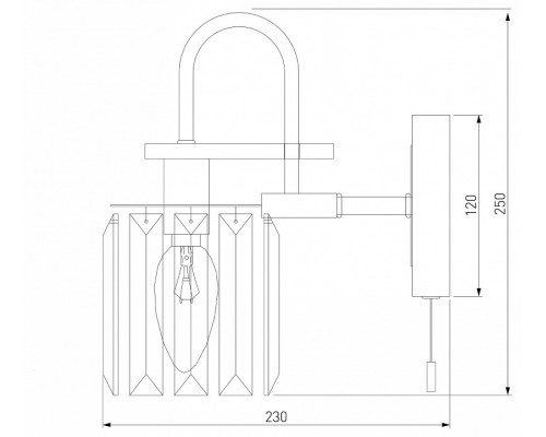 Бра Eurosvet Tenia 70090/1 черный