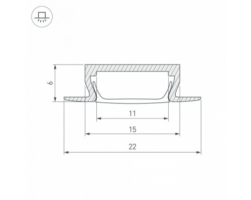 Профиль встраиваемый Arlight MIC 038688