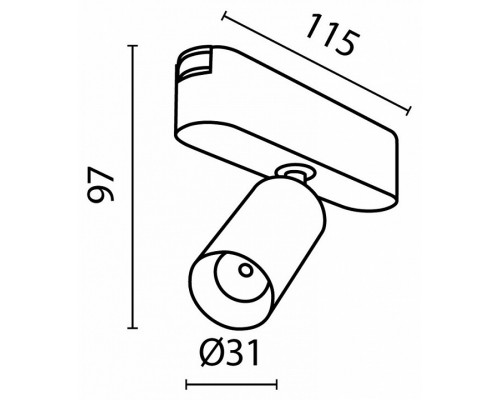 Светильник на штанге Maytoni Focus LED TR103-1-5W4K-M-B