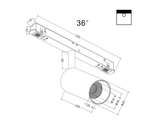 Светильник на штанге Maytoni Focus LED TR032-4-5W3K-M-DS-B