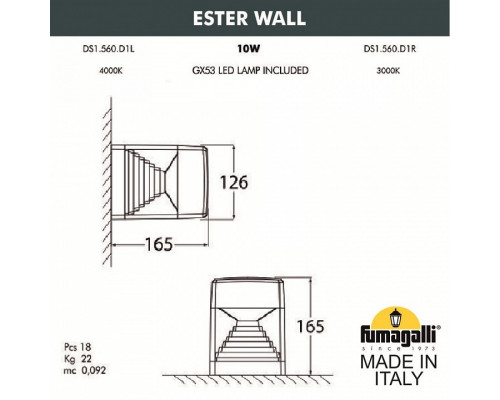 Накладной светильник Fumagalli Ester DS1.560.000.LXD1L