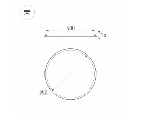 Встраиваемый светильник Arlight DL EDGE 036421