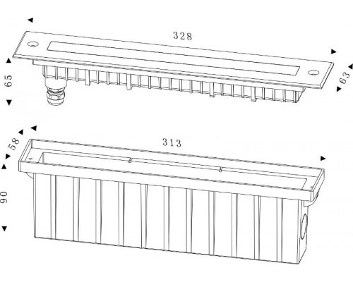 Встраиваемый в дорогу светильник Deko-Light Line II WW 730262