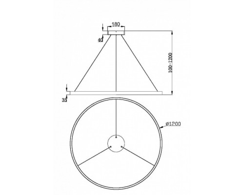 Подвесной светильник Maytoni Rim MOD058PL-L65BSK