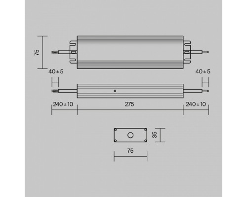 Блок питания с проводом Maytoni Power Supply Magnetic PSL008-250W-48V-IP67