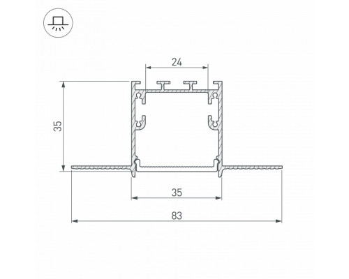 Профиль встраиваемый Arlight SL-LINIA 036225