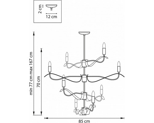 Люстра на штанге Lightstar Ragno 733287