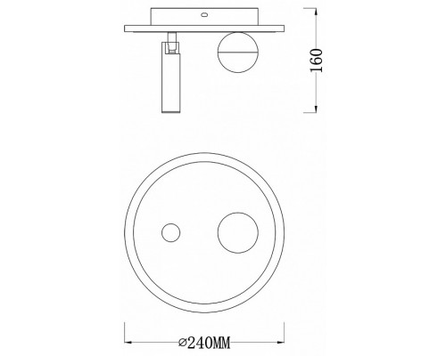 Накладной светильник Escada 20022LED 20022SMA/01LED SWH