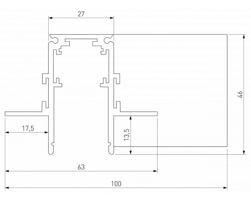 Соединитель угловой L-образный для треков встраиваемых Elektrostandard Slim Magnetic a067500