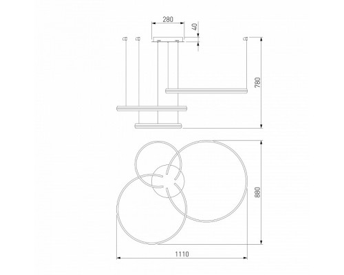 Подвесной светильник Eurosvet Gap 90280/3 золото Smart