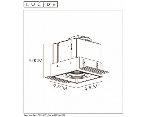 Встраиваемый светильник Lucide Trimless 09925/01/30