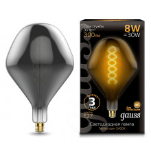 Лампа светодиодная Gauss LED Vintage Filament Flexible E27 8Вт 2400K 163802008