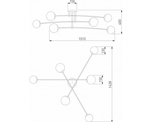 Потолочная люстра Eurosvet Netz a062214