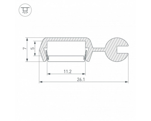 Профиль Arlight POLI-2000 ANOD 021738