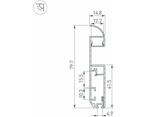 Профиль для плинтусов Arlight ARH-PLINTUS 046390