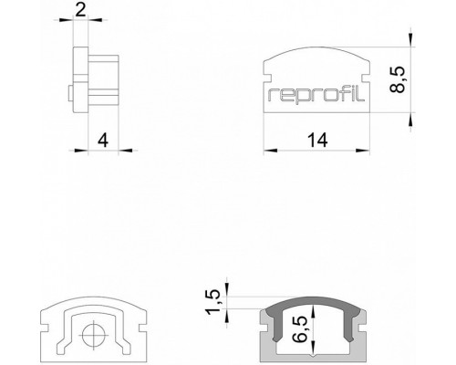 Набор из 10 заглушек для профиля Deko-Light F-AU-01-08 978500