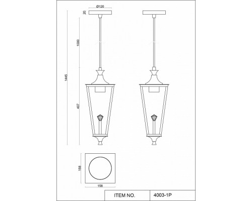 Подвесной светильник Favourite Lampion 4003-1P