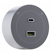 Розетка USB и type C на треке Arte Milano Am-track-sockets-39 399732TS/USB-Type-C Grey