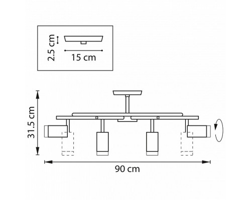 Люстра на штанге Lightstar Rullo LR7183743640