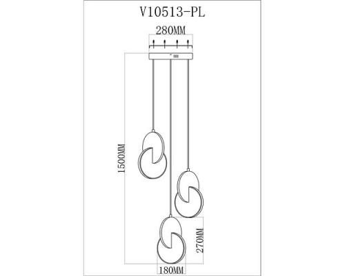 Подвесной светильник Moderli Mesa V10513-PL