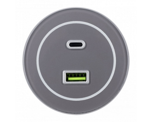 Розетка USB и type C на треке Arte Milano Am-track-sockets-39 399732TS/USB-Type-C Grey