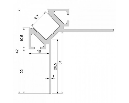 Профиль накладной Deko-Light EV-02-08 975353