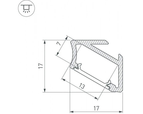 Профиль накладной угловой внутренний Arlight ALM 026694(1)