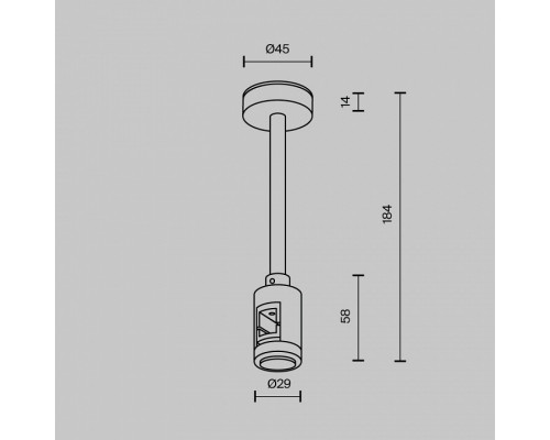 Подвес для трека Maytoni Accessories for tracks Flarity TRA156С-SL1-B