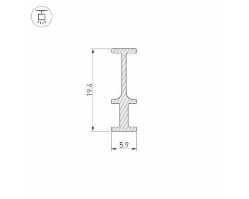 Профиль-держатель накладной Arlight Foled-Rail 25232