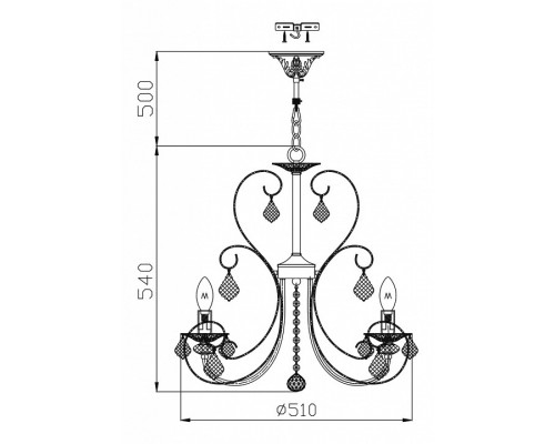 Подвесная люстра Maytoni Princess ARM270-05-R