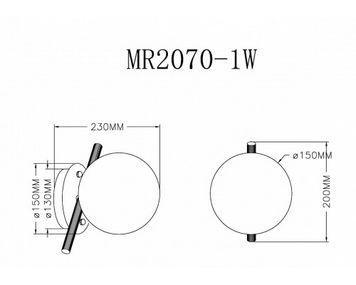 Бра MyFar Francis MR2070-1W