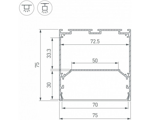 Профиль накладной Arlight SL-LINE 041858