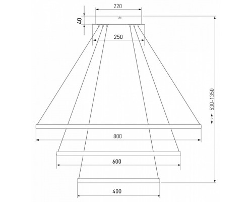 Подвесной светильник Eurosvet Collars 90264/3 черный