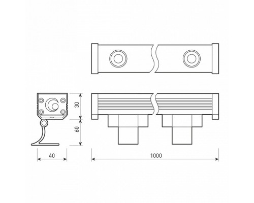 Настенный прожектор Arlight Line wallwasher 024302