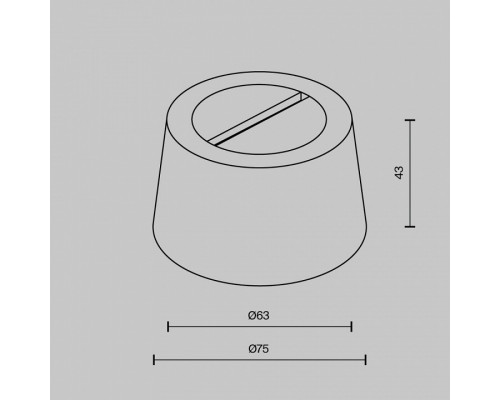 Основание для трека-ремня Maytoni Accessories for system Parity TRA130RSC-1B